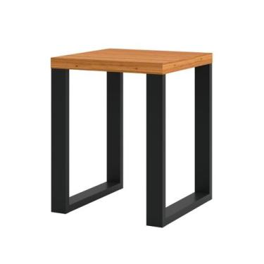 Imagem de Mesa de Canto Quadrada Industrial Freijó/Preto - Dalla Costa