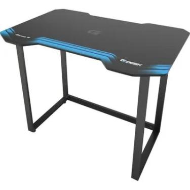 Imagem de Mesa Gamer Fortrek HMG01, Preto com Azul, Pés niveladores, Resistente