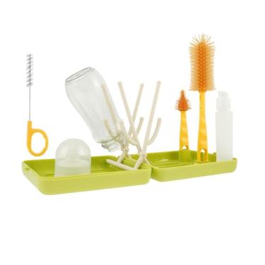 Imagem de Escova de mamadeira de viagem, kit de escova de mamadeira, kit de limpeza de mamadeira estável, ferramenta de limpeza de mamadeira fácil de usar, kit de limpeza de mamadeira portátil de viagem