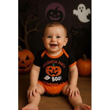 Imagem de Body Bebê Halloween Menino Mêsversário Festas Fantasia - MD, G