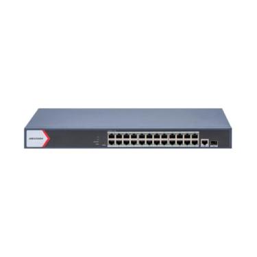 Imagem de Switch 24 Portas 10/100/1000 Mbps Poe Gigabit Gerenciável 230w Smart Com 1 Sfp Hikvision Ds-3e1526p-ei/m