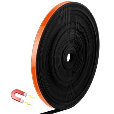 Imagem de AmazingSpark Tiras finas de rolo de fita magnética, 0,39 polegadas x 66 pés divisórias de quadro magnético quadro branco linha de marcação de fita decorativa para sala de aula acessórios de arte de