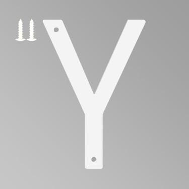 Imagem de Números de casa branca de 15 cm para uso externo, letras de metal para placas externas, letras de endereço de casa de alumínio antiferrugem para porta da frente, escritório e decoração de jardim