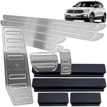 Imagem de Descanso + Pedaleiras + Soleiras T-Cross Gravação Prata BR