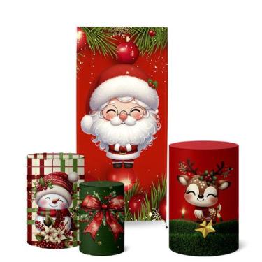 Imagem de Trio Capas Cilindro Painel Lateral Romano Natal - Fadrix, K5NAT0048