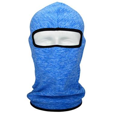 Imagem de HOPESHINE Balaclava à prova de vento Gorro de máscara térmica para o rosto inteiro capacete de motocicleta para o inverno frio para homens mulheres (azul celeste, 1 pacote)