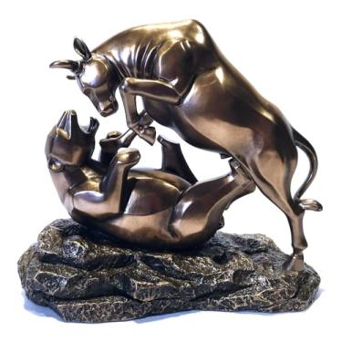 Imagem de Estatueta Touro Vs Urso Metáfora De Wall Street Veronese 77493 Bronze