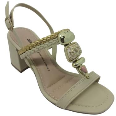 Imagem de Dakota, Sandália Dakota Feminina Pedras Decorativas (Rives Vanilla, BR, Adulto, Numérico, 36)