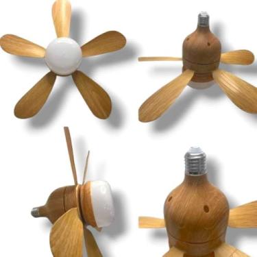 Imagem de Ventilador De Teto c/Lâmpada Led e Controle Remoto 30w 3 Opções de Cores Para sua Decoração