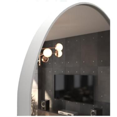 Imagem de Espelho Oval De Corpo Inteiro 110x50 Cm | Com Moldura Decorativa | Design CláSsico E Elegante | Para Pendurar Ou Apoiar(OVAL GELO)