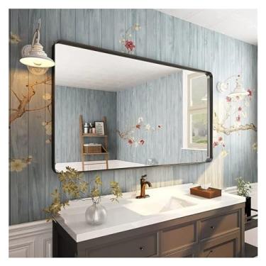 Imagem de Espelho emoldurado retangular moderno multifuncional espelho decorativo de parede, espelho decorativo (uma cor 91 x 61 cm)