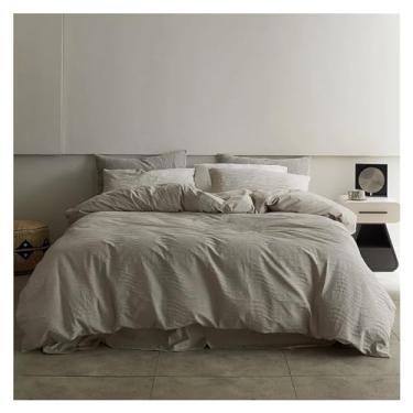 Imagem de Conjuntos de cama macios e confortáveis para quarto, capa de edredom e fronha (D Queen)