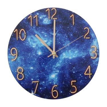 Imagem de Relógio de parede 30,5 cm silencioso sem tique-taque relógio analógico moderno cozinha decoração de parede adequado para sala de estar, escritório, casa, quarto, banheiro (1, estilo 2)