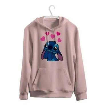 Imagem de Blusa Moletom Inverno Coração Casaco Feminino Rosa Claro - Red Route, 