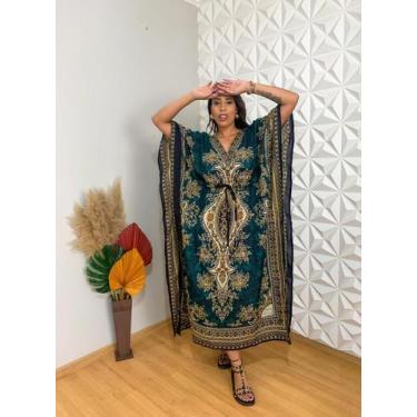 Imagem de Vestido indiano lindo - Sutara mistica , Verde escuro, único 