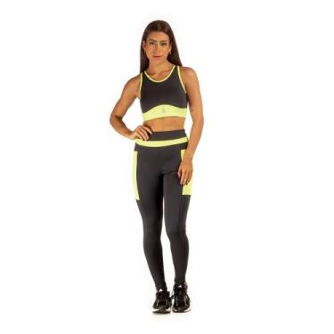 Imagem de Top mariana - ALTSIDE, G, Preto com amarelo neon