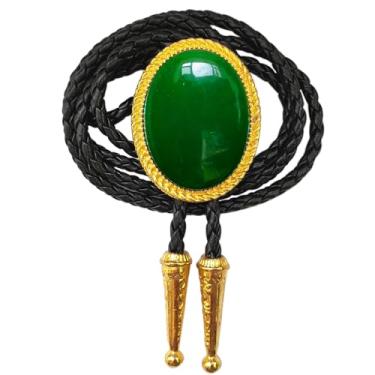 Imagem de Himongoo Colar de casamento de jade bola BOLO branco dourado para homens e mulheres padrinhos noivo gravata caubói ocidental, grande