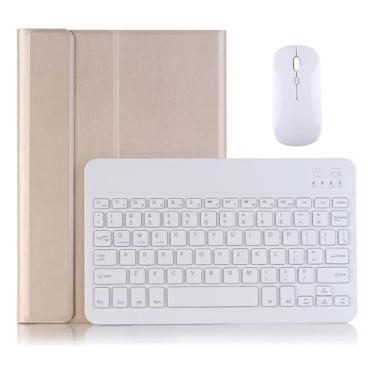 Imagem de Capa Para Samsung Tab S8 Ultra 14.6 Polegadas Com Teclado Removível+Mouse (Ouro, teclado retroiluminado)