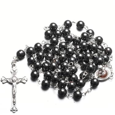 Imagem de LiHan1028 1 colar clássico de contas pretas não magnéticas, adequado para pendurar na parede de casa