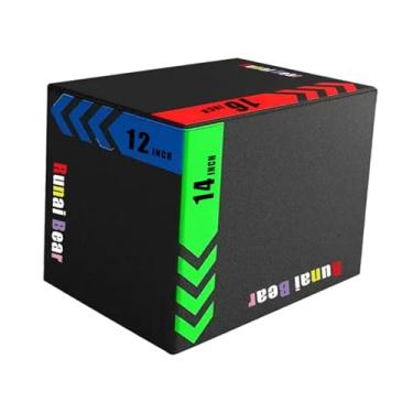 Imagem de Colaxi Caixa de salto pliométrica 3 em 1, caixa de agilidade, mulheres e homens, portátil, 30x35x40 cm, equipamento de exercício de salto para, Style a