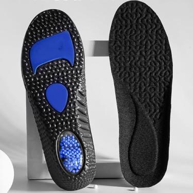 Imagem de Palmilhas macias de espuma viscoelástica para sapatos, palmilha respirável para pés, esponja ortopédica, inserções de sapato, almofadas femininas e masculinas, Preto 5, 43-44