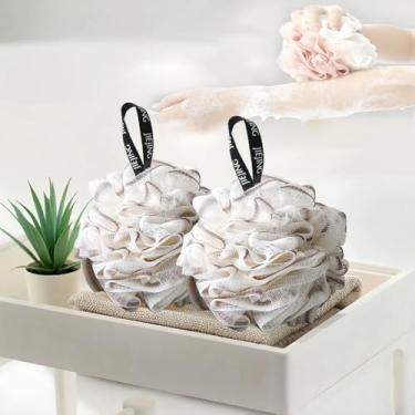 Imagem de Esponja de bucha de banho, 1 peça de esponja de chuveiro de limpeza de esponja de banho, esponja de banho para mulheres e homens, marrom