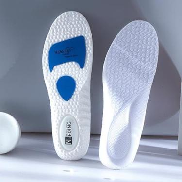 Imagem de 1 par de palmilhas esportivas com absorção de choque, almofadas macias de espuma de memória, suporte de arco, palmilha ortopédica para cuidados com os pés EU35-36