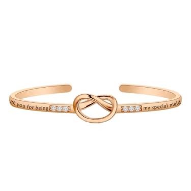 Imagem de Pulseira Maid Of Honor Presentes de dama de honra para presentes de dia de casamento Obviously You 'Re Going To Be My Bridesmaid Gift Bracelet