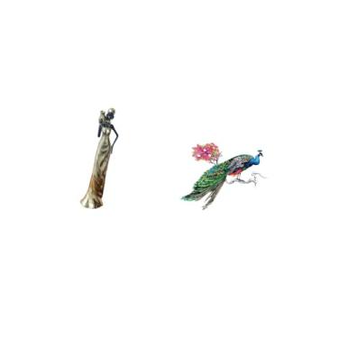 Imagem de Fenteer Escultura de Tribal Africana, Estatueta Leve, Adesivo de Parede Decorativo em PVC para Sala de Estar, Cozinha, Sofá, Fundo de TV, Decoração de