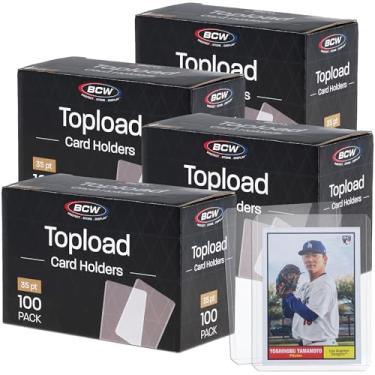 Imagem de BCW 3x4 Top Loader Cards | 400 Pack | Rigid Toploaders for Cards | Standard Trading Card Toploaders for Baseball, Pokémon, MTG, Sports Cards | Holds Up to 20 pt