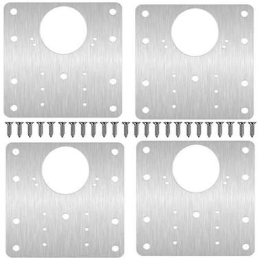 Imagem de 4 Placas de Reparo de Dobradiças para Móveis 90x90mm - Facil Negocio I