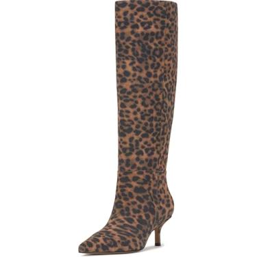Imagem de Vince Camuto Bota de cano alto Tansie feminina, Camurça leopar, 42