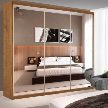 Imagem de Guarda Roupa 3 Portas De Correr E 9 Espelhos Minastex