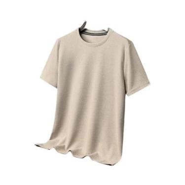 Imagem de Camiseta Masculina de Waffle - Manga Curta para o Verão, BR-G4, Caqui