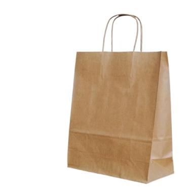 Imagem de Sacola Papel Kraft Alça PP, P, M e G 50und lembrancinha presente Natal caixa sapato pardo natural Feito c/Amor(P LISA)