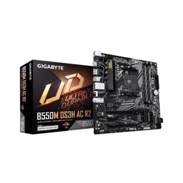 Imagem de Placa Mãe Gigabyte B550M DS3H AC R2 WIFI AM4 4xDDR4 Chipset AMD B550 m