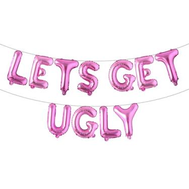 Imagem de Lets Get Ugly Balloons, suéter feio para decoração de festa, artigos de decoração de festa de Feliz Natal, balões (LETS GET UGLY Rose Red)