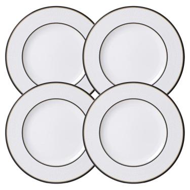 Imagem de Jogo De Pratos Sobremesa 21Cm Kit 4 Peças Sienna Porcelana