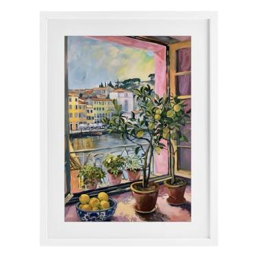 Imagem de Stupell Industries Cena de janela cítrica da cidade impressão emoldurada cinza sob vidro, design por LSR Design Studio, 23 x 17