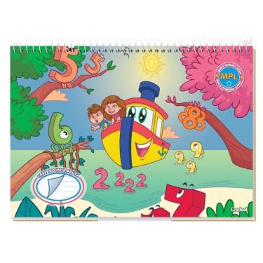 Imagem de Caderno Espiral Capa Dura Desenho Meia Pauta 40 Folhas Credeal Estampa 1