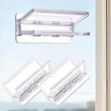 Imagem de Pacote com 3 fechaduras deslizantes para porta de pátio para segurança doméstica, trava de vidro deslizante à prova de crianças, adesivo extra forte para segurança infantil