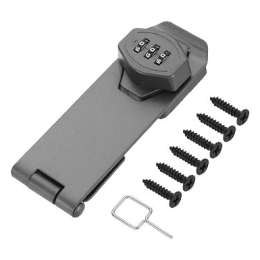 Imagem de PATIKIL Fechadura de combinação de armário sem chave de 12,7 cm, botão giratório de 3 dígitos com senha de liga de zinco para armários, armário, gaveta, armário de cozinha ao ar livre, cinza