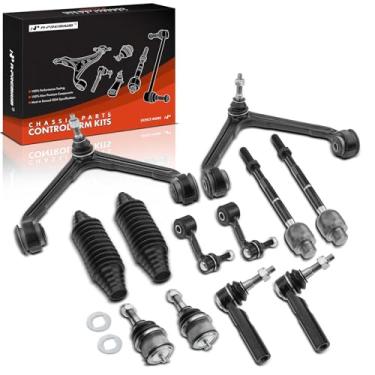 Imagem de A-Premium Conjunto de 12, braço de controle superior dianteiro, junta esférica inferior, extremidade da haste de direção interna e externa, link da barra oscilante traseira, compatível com Chrysler