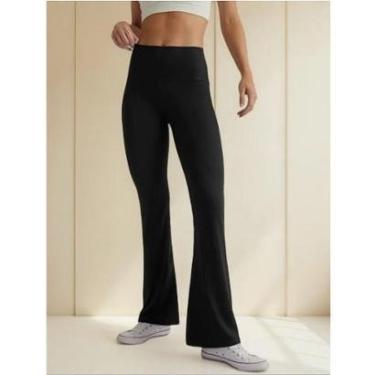 Imagem de Calça Flare Feminina Cintura Alta Legging Suplex Leguin-Feminino