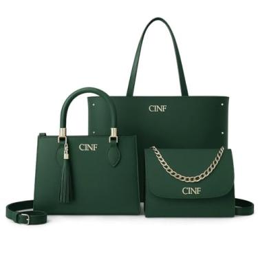 Imagem de Kit Bolsa Sacola Grande + Transversal Média +Tira Colo Pequena (Verde Militar)