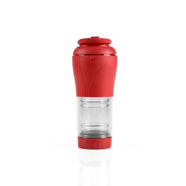 Imagem de Cafeteira Portátil Pressca 350ml – Preparo Rápido de chá e café Sem Filtro Descartável | Ideal para Viagens, Escritório e Casa | Livre de BPA - Cor: Vermelha