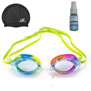 Imagem de �culos de Nata��o Hammerhead Olympic Verde + Touca Silicone + Spray AntiFog