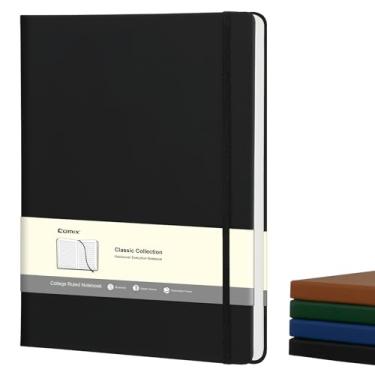 Imagem de Comix A4 Lined Journal Notebooks, 240 Pages, 8.5 x 11 Inches, Black, Hardcover Journaling Notebooks for Men & Women- Fits for Office, Business, School, Notes Taking & Writing