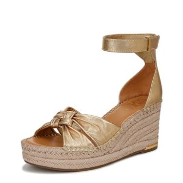 Imagem de Franco Sarto Sandália feminina Clementine Espadrille Wedge, Dourado, 6 Wide