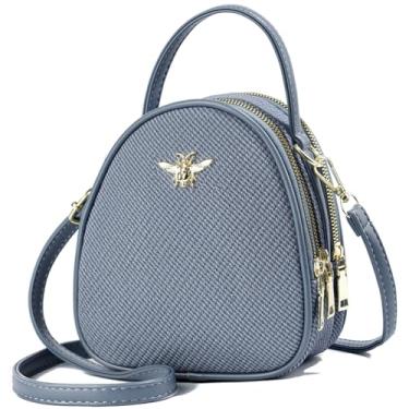Imagem de Bolsa tiracolo pequena bolsa de ombro feminina elegante bolsa mensageiro bolsa e carteira de mão, Azul 1-Z, Small, Bolsa tiracolo pequena para mulheres, bolsa de ombro e bolsa pequena